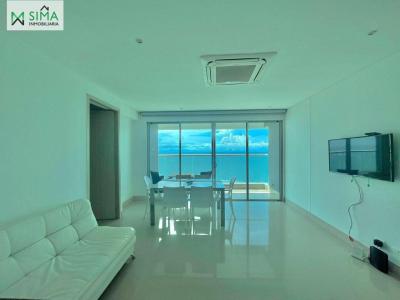 VENTA DE APARTAMENTO CON VISTA DIRECTA AL MAR ZONA BOCAGRANDE, 71 mt2, 1 habitaciones