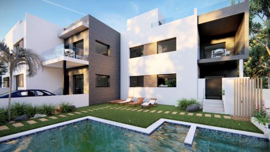 Complejo de lujo de 8 bungalows con piscina comunitaria, y aparcamiento  en Pilar de la Horadada, 85 mt2, 2 habitaciones