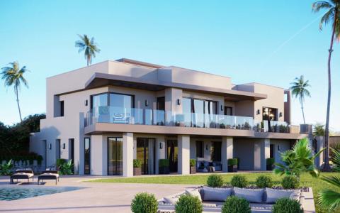 Off-plan Contemporary Style Luxury Villa With Panoramic Sea Views For Sale In Nagueles, Marbella, 405 mt2, 5 habitaciones