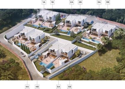 Moderna villa adosada de 3 dormitorios en Moraira (Costa blanca), con piscina privada y vistas abiertas a tan solo 1.6 km de playa., 176 mt2, 3 habitaciones