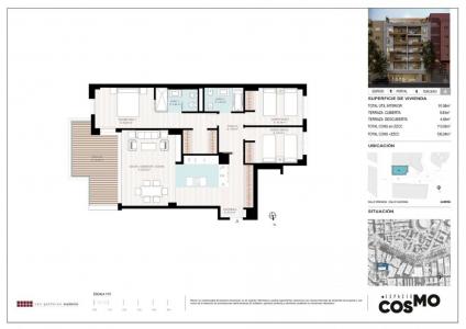 Obra nueva en proyecto - Gran piso con fantásticas zonas comunes, 113 mt2, 3 habitaciones