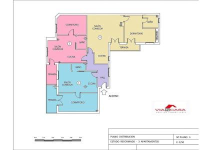 Venta de Piso Exterior ideal inversión en nuevos ministerios Chamberí, 184 mt2, 4 habitaciones