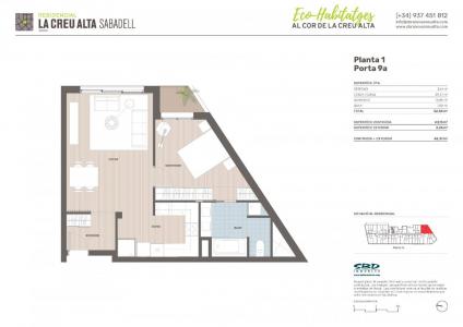 RESIDENCIAL CREU ALTA !! ECO HABITATGES, 64 mt2, 1 habitaciones