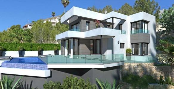 Villa de nueva construcción en Benissa con vistas panorámicas al mar, 400 mt2, 3 habitaciones