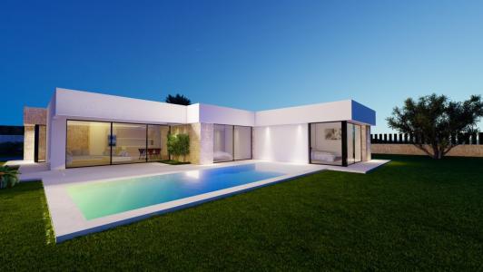 Moderna villa de lujo de estilo ibicenco con majestuosas vistas en Maryvilla, Calpe, 167 mt2, 3 habitaciones