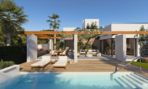 Magnífica villa de lujo de 4 dormit. y 4 baños en parcela de 500m2 con piscina privada en Campoamor., 200 mt2, 4 habitaciones