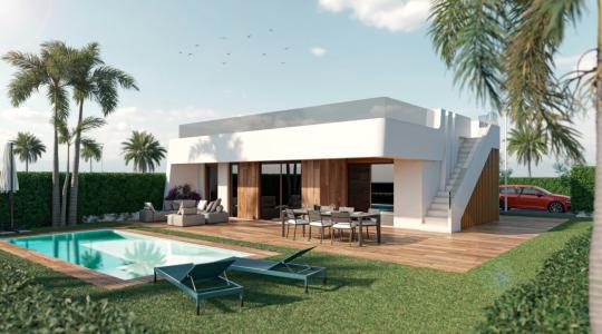 PRECIOSA VILLA DE 2 HABITACIONES CON PISCINA PRIVADA, JARDIN Y SOLARIUM EN ALHAMA, 100 mt2, 2 habitaciones