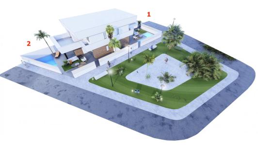 Villa con piscina privada frente a un nuevo parque y cerca a la playa  en San Pedro del Pinatar, 158 mt2, 3 habitaciones