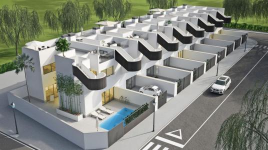 Amplia villa nueva de 3 dormitorios con piscina privada. Construido en San Pedro del Pinatar, 146 mt2, 3 habitaciones