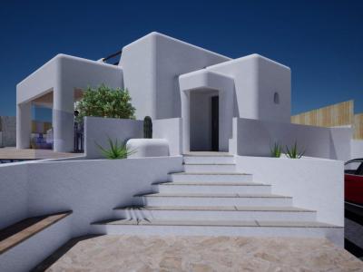 VILLA DE ESTILO IBICENCO DE OBRA NUEVA EN POLOP, 136 mt2, 3 habitaciones