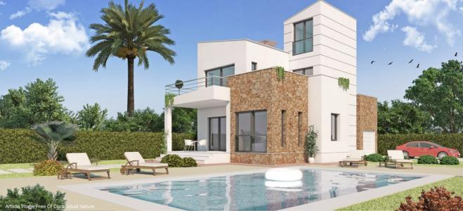 Villa independiente de estilo moderno con piscina y cercana al mar, 126 mt2, 3 habitaciones