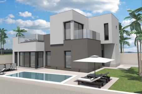 PRECIOSA VILLA DE OBRA NUEVA EN AGUAS NUEVAS, TORREVIEJA, 141 mt2, 3 habitaciones