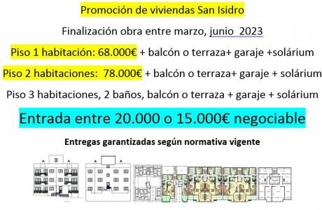 San Isidro.  68000€ - 1 habitacion, balcon, solarium garaje, 70 mt2, 2 habitaciones