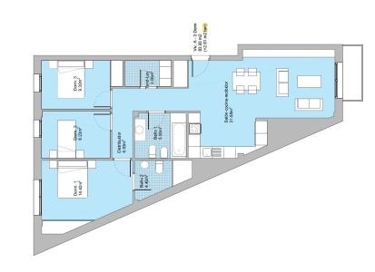 PISO DE 3 DORMITORIOS CON TERRAZA DE OBRA NUEVA EN EL CENTRO DE CAMBRE, 105 mt2, 3 habitaciones