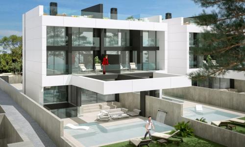 Construcción de 10 pareados en primera línea de playa en Muchavista, 420 mt2, 4 habitaciones