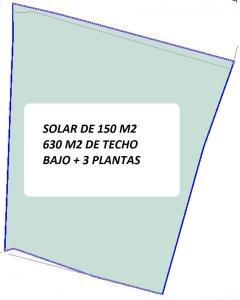 SOLAR EN CENTRO DEL PUEBLO BAJO + 3 PLANTAS, 630 mt2