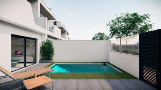 Villas Pareadas con parcela, solario y piscina privada en Santiago de la Ribera, 111 mt2, 3 habitaciones