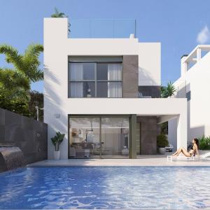 Complejo de 14 villas independientes nuevas.  4 habitaciones. Orihuela Costa ( Punta Prima ), 150 mt2, 4 habitaciones