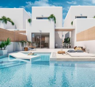 Nuevas villas de 3 dormitorios con piscina privada. Urbanización La Marina, 108 mt2, 3 habitaciones