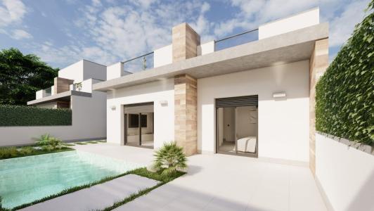 Villas unifamiliares con piscina y solárium, zona Roldan (Murcia), 75 mt2, 2 habitaciones