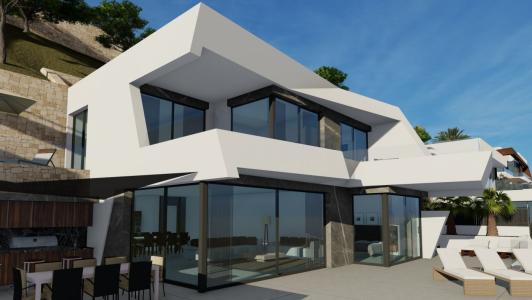 Nuevo proyecto de villa de lujo en venta en Calpe con vistas al mar, 489 mt2, 4 habitaciones